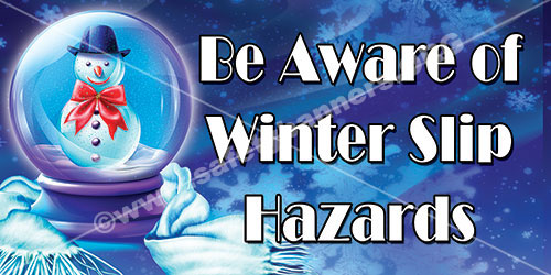 Winter hazards safety banners number 1089