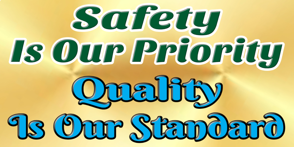 1022 Safety is the Priority Quality is the Standard SBUSA