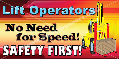 Forklift Operator safety operation #1052 safety banner