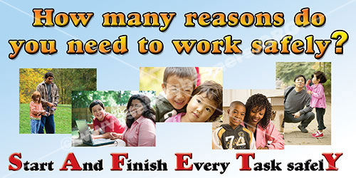 How Many Reasons To Work Safely safety banner item 1103 175