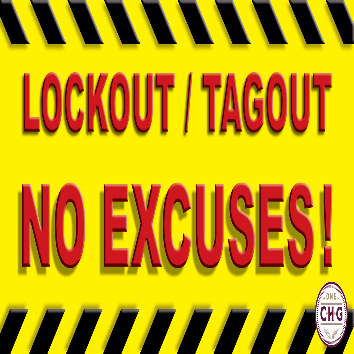 1124 lockout Tagout safety banner with customer logo