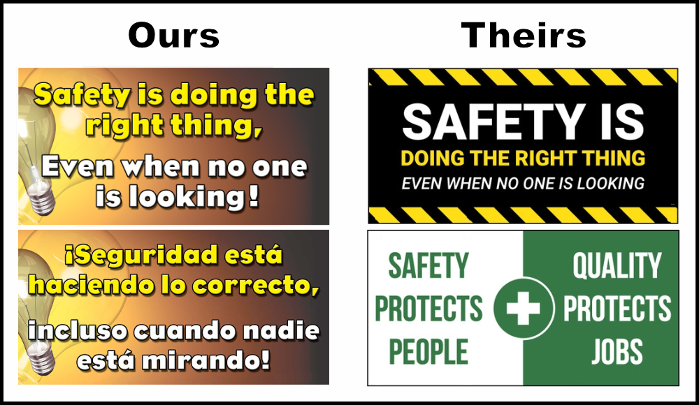 8O safety banners comparison page