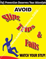 safety poster slips trips falls number1119