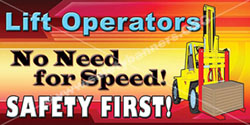 1051 forklift safety banners image
