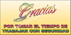 2018 safety banners images in Spanish