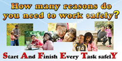 Safety Banner how many reasons safety banners images