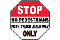 Forklift-Tough™ Safety Floor Sticker item 6130