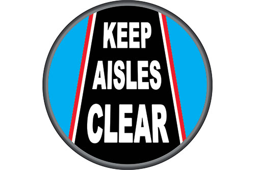 Keep Warehouse Aisles Clean safety floor sticker item 6810