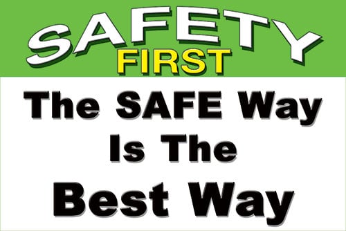 The Safe Way is the Best Way safety floor sticker item 4906