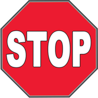 stop sign safety floor decal sticker item 6110 for forklift safety