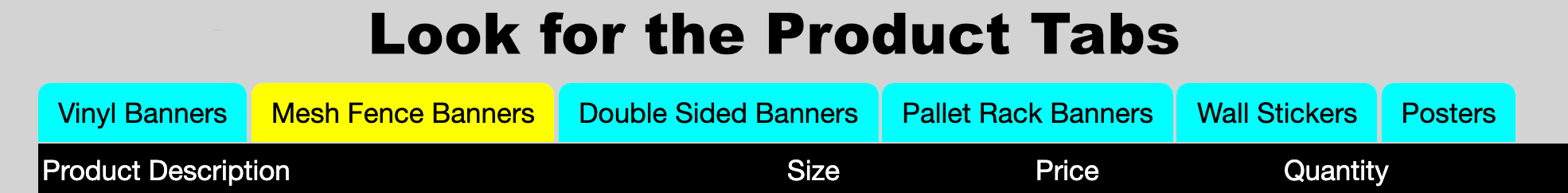 MESH Banners Tab