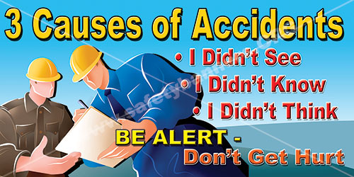 3 causes of accidents - I didn't know safety banner