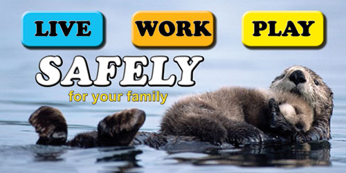 Live Work Play Safely safety banner item 1148