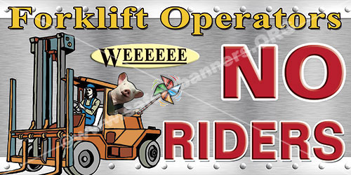 forklift safety banner 1203