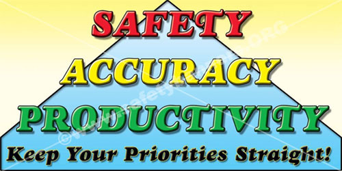 productivity safety banner #1049 for the industrial workplace