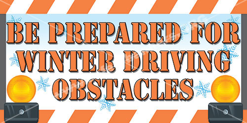 safety banners for winter driving